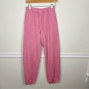 Wilfred Free Pink Free Fleece Oversized Organic Cotton Jogger Size XS
